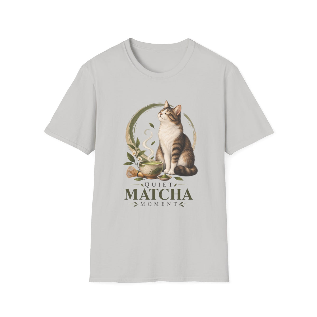 Matcha Cat T-Shirt — Cute Tea Lover Graphic Tee