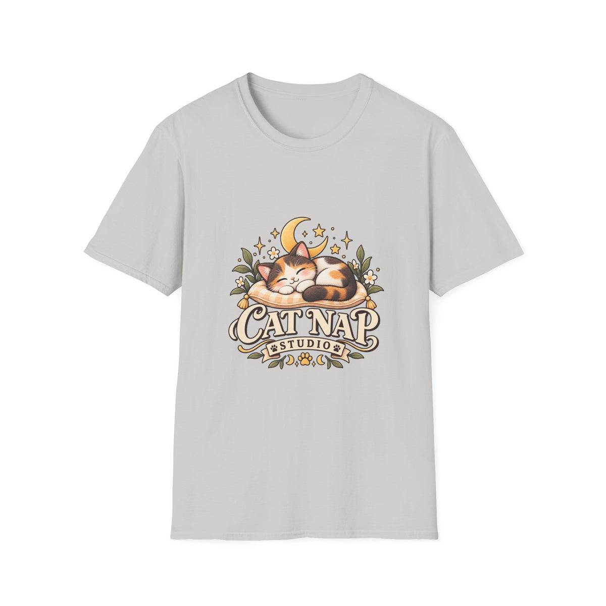 Cat Nap T-Shirt — Cute Sleeping Calico Cat Design