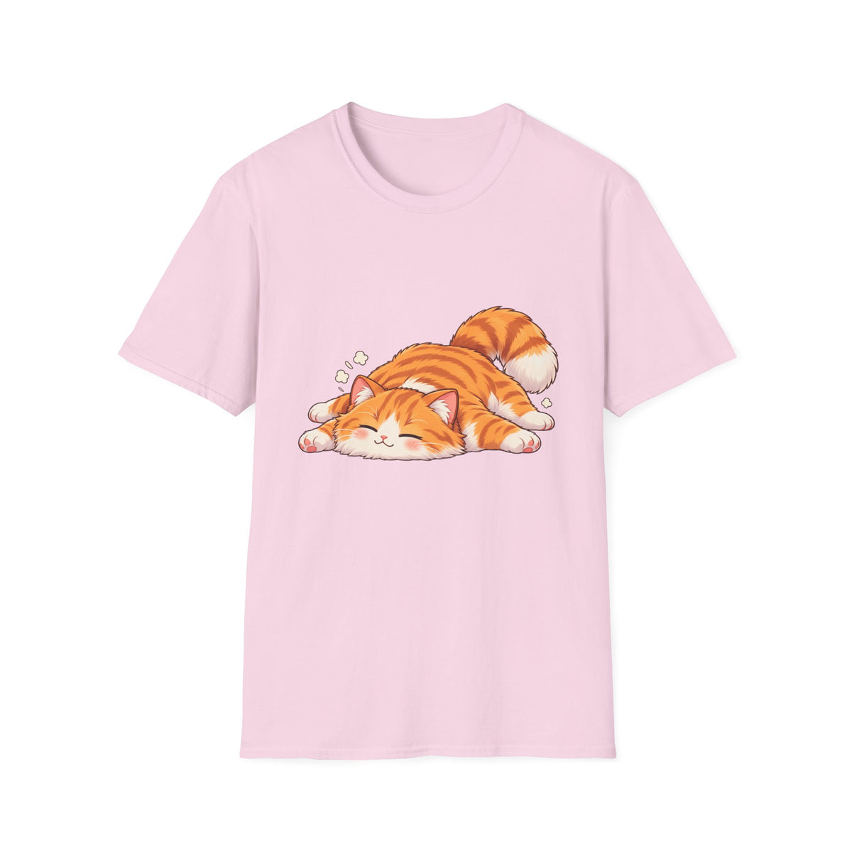 Sleeping Ginger Cat T-Shirt — Cute Napping Kitty Tee