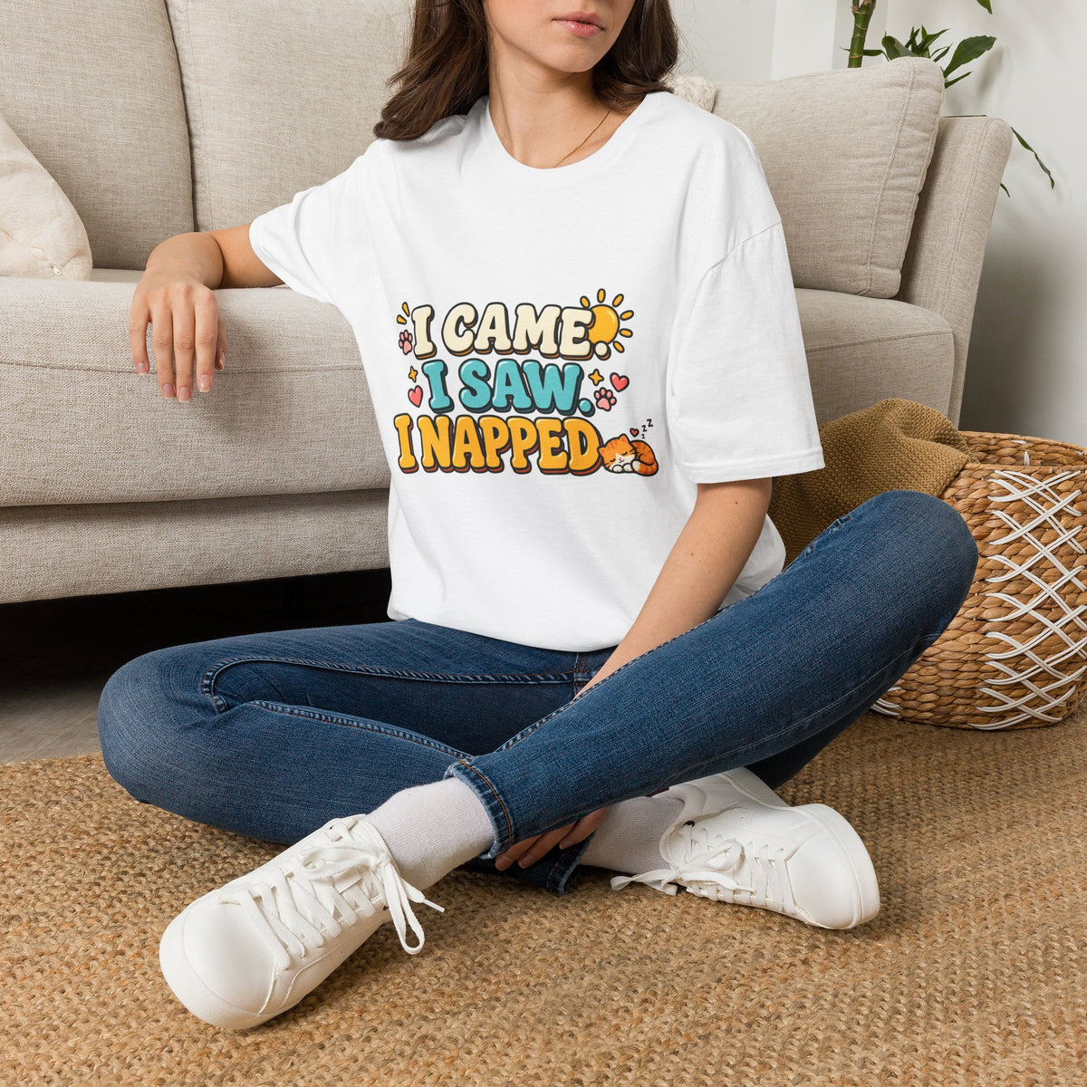 I Came I Saw I Napped T-Shirt — Cute Retro Sleepy Graphic Tee for Women & Men
