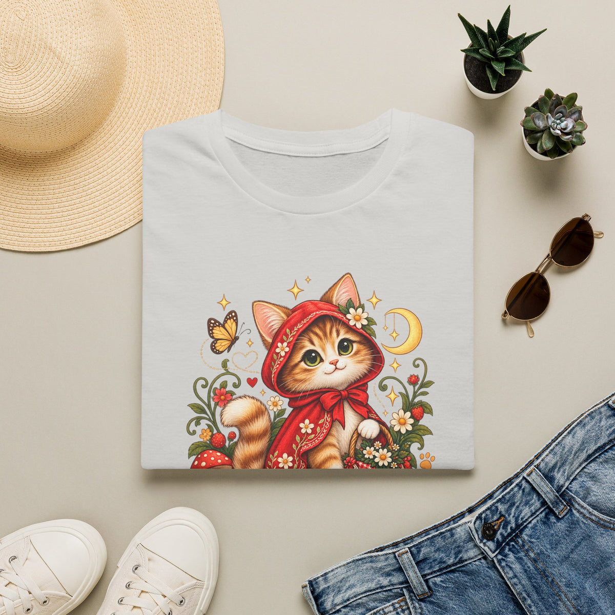 Little Red Riding Cat T-Shirt