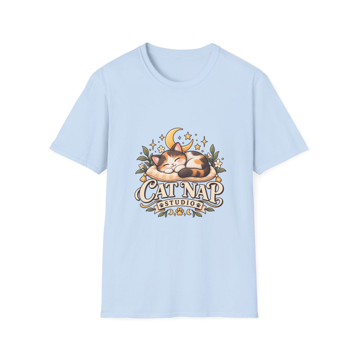 Cat Nap T-Shirt — Cute Sleeping Calico Cat Design