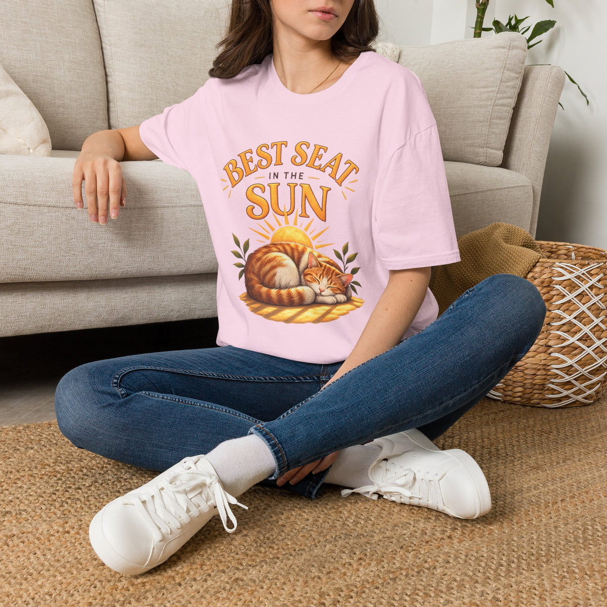 T-Shirt — "Best Seat in the Sun" Cat Graphic Tee