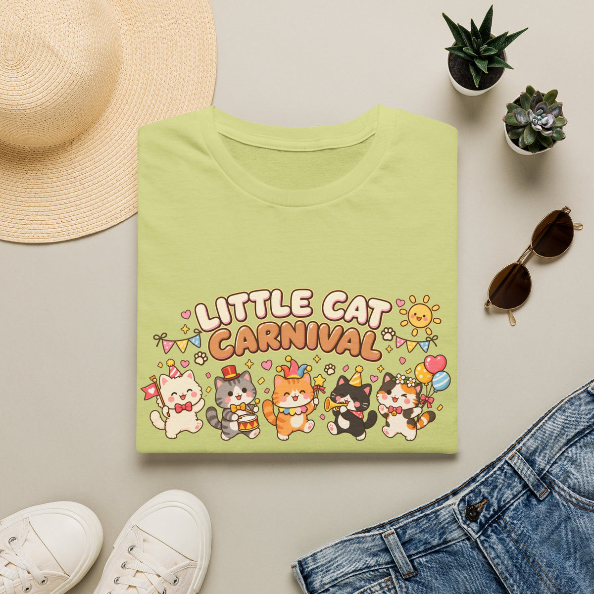 Little Cat Carnival T-Shirt — Cute Kawaii Cat Parade Tee
