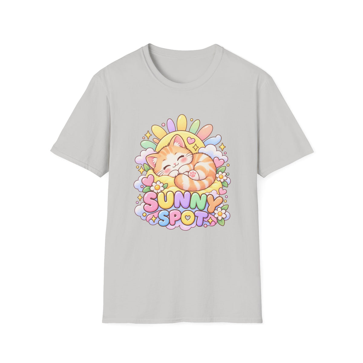 Sunny Spot Cat T-Shirt — Cute Sleeping Kitten Graphic Tee