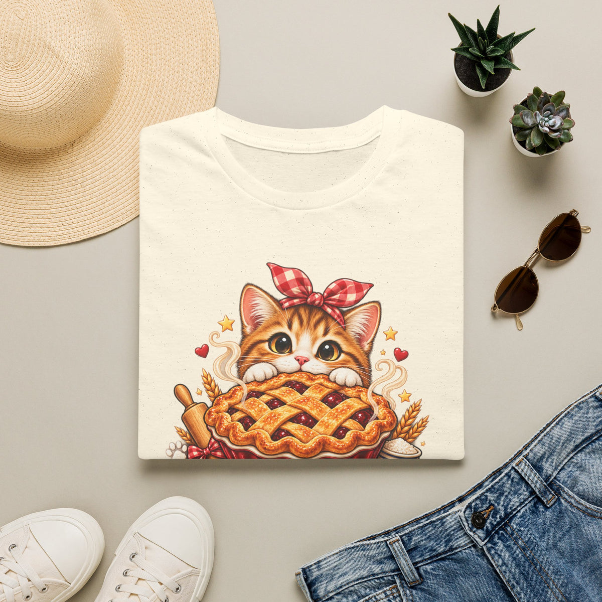 T-Shirt — Pie Before Plans Cat Graphic Tee