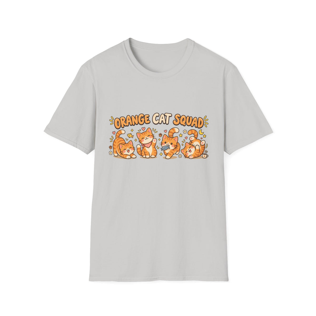 Orange Cat Squad T-Shirt – Cute Ginger Cats Graphic Tee for Cat Lovers