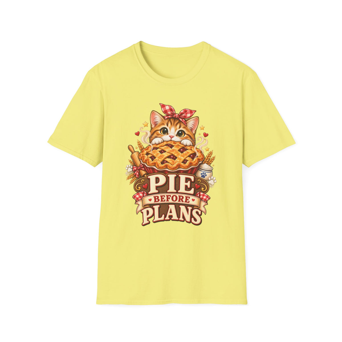 T-Shirt — Pie Before Plans Cat Graphic Tee