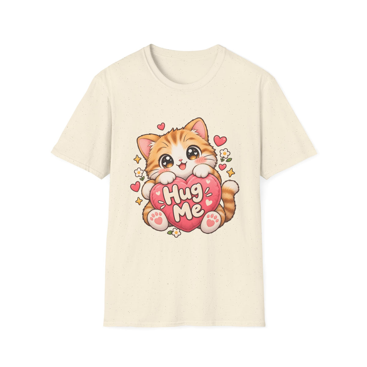 Cute Kitten "Hug Me" T-Shirt — Adorable Heart Cat Graphic Tee