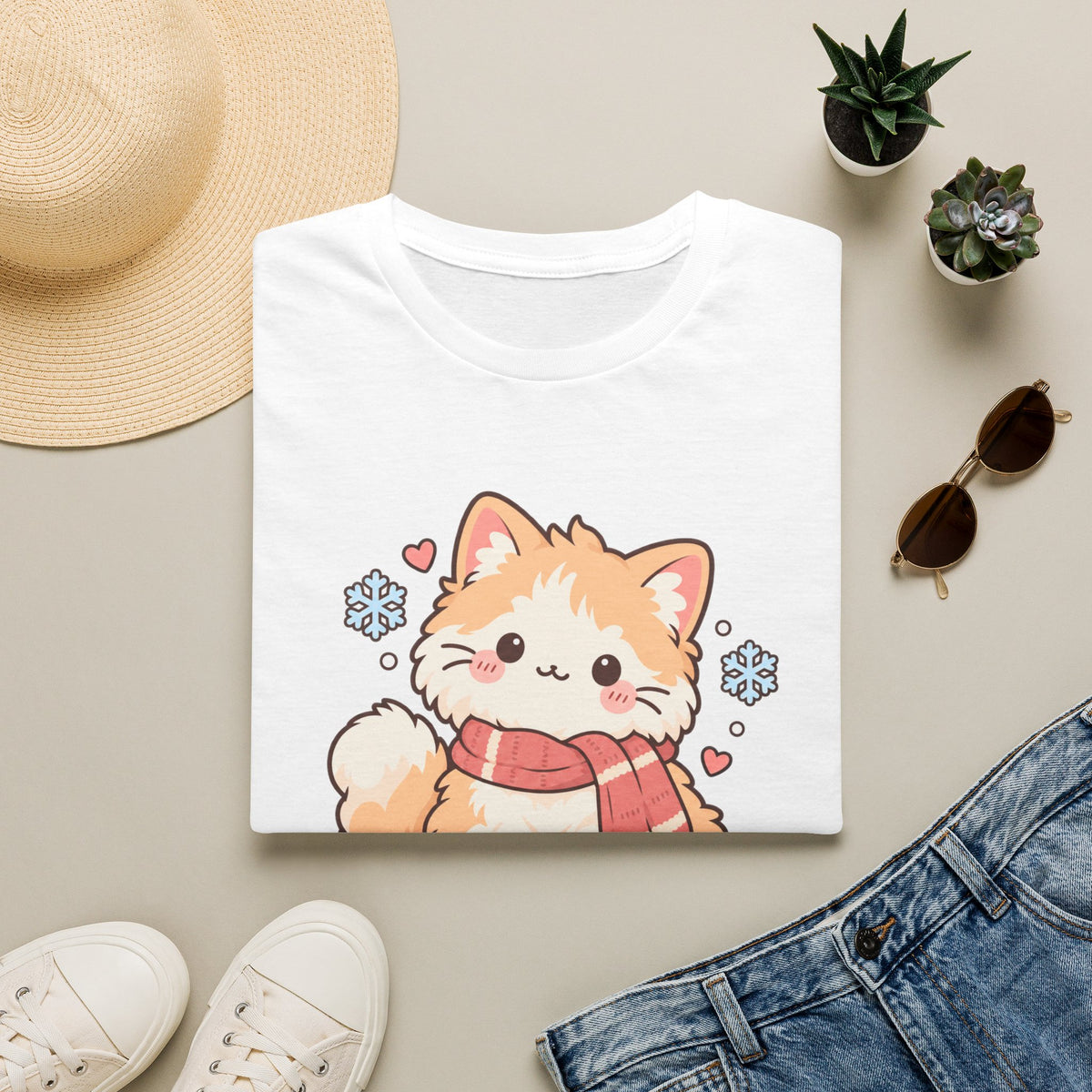 Cozy Cat T-Shirt — "Stay Cozy" Winter Kitten Graphic Tee