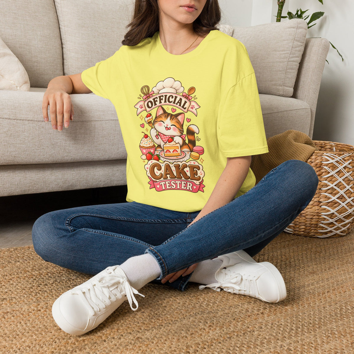 T-Shirt — "Official Candy Tester" Cute Cat Graphic