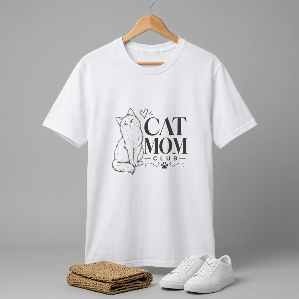 Cat Mom T-Shirt — Cat Mom Club Graphic Tee