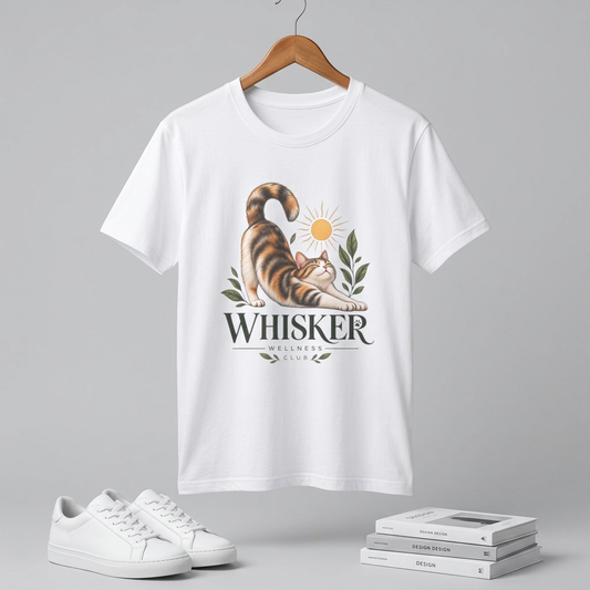 Cat Stretch T-Shirt — Whisker Sunshine Graphic Tee